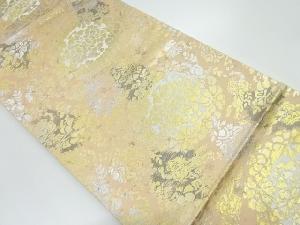 華紋に草花・獣模様織出し袋帯